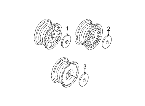 2005 Buick Park Avenue Wheel Covers & Trim Diagram