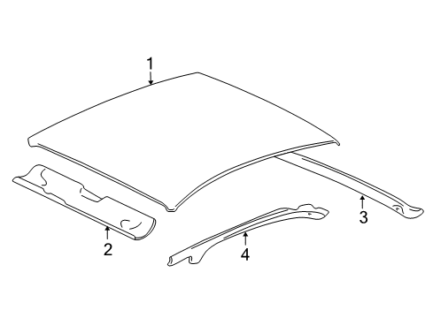 2000 Chevy Impala Roof & Components Diagram