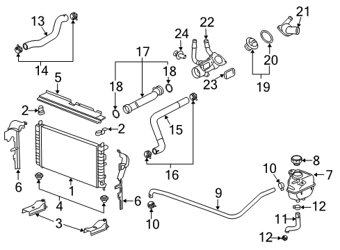 2008 Chevy Malibu Knock Sensor Diagram for 12618603
