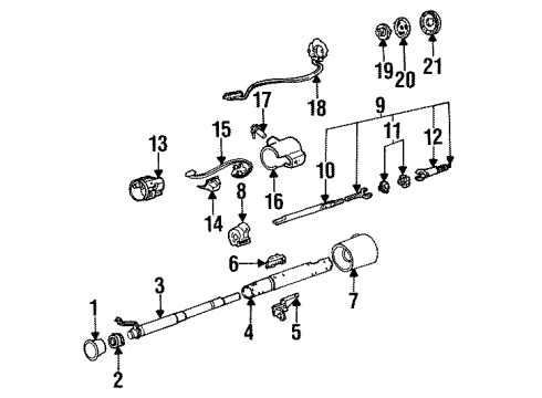 1989 Oldsmobile Cutlass Ciera Ignition Switch Diagram for 7843497