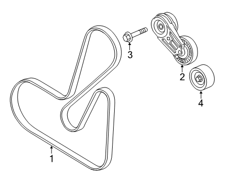 2012 Chevy Captiva Sport Belts & Pulleys Diagram