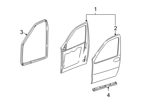 2006 Chevy Uplander Front Door Diagram