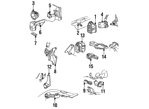 1991 Chevy Corsica Mount Bracket Diagram for 14089767