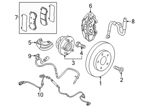 2022 Cadillac CT4 Brake Components Diagram 5 - Thumbnail