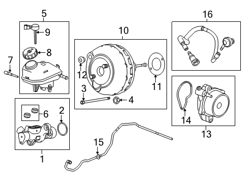 Pump, Hydraulic Power Brake Booster Diagram for 12632504
