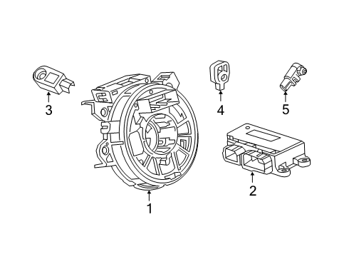 2022 Chevy Silverado 1500 Front Impact Sensor Diagram for 13525285
