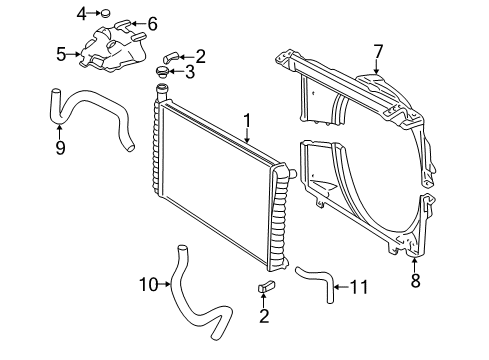 1996 Chevy P30 Radiator Diagram for 15766914