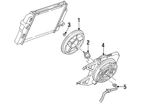 1994 Pontiac Firebird Cooling System, Radiator, Water Pump, Cooling Fan Diagram 2 - Thumbnail