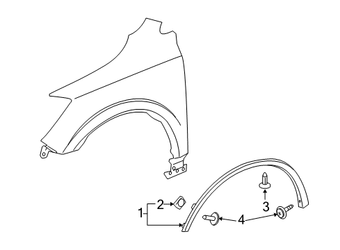 2011 Buick Enclave Exterior Trim - Fender Diagram