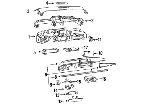 1991 Oldsmobile Custom Cruiser Temperature Control Diagram for 16126803