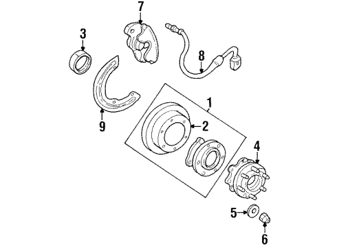 1991 GMC C3500 Front Brakes Diagram 2 - Thumbnail
