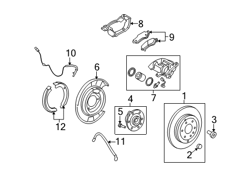 2011 Buick Enclave Brake Components Diagram