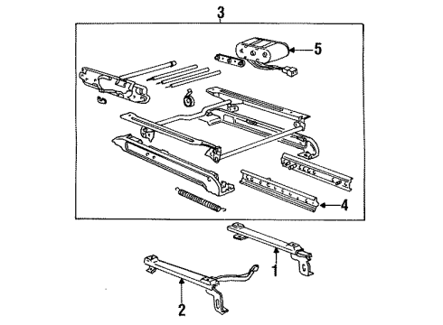 1995 Chevy Corvette Adjuster Switch, Front Diagram for 10212990