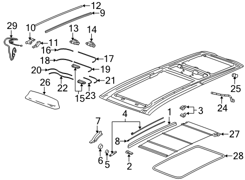 2004 Cadillac SRX Sunroof Diagram 2 - Thumbnail