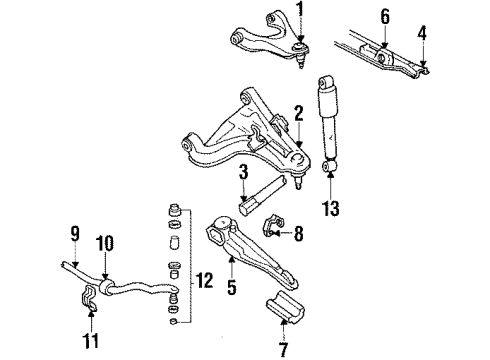 1985 Oldsmobile Toronado Front Suspension, Control Arm Diagram 2 - Thumbnail