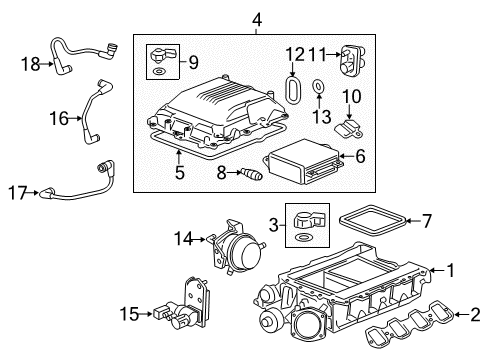 2011 Cadillac CTS Supercharger & Components Diagram