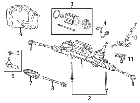 2012 Buick Regal P/S Pump & Hoses, Steering Gear & Linkage Diagram