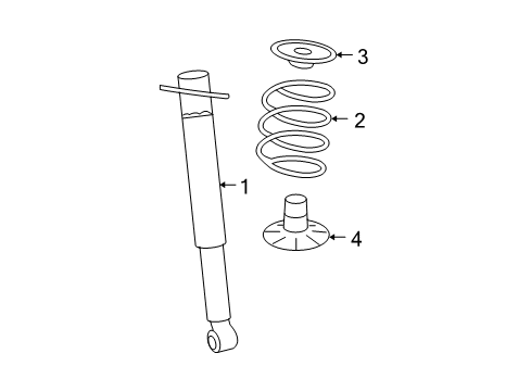 2010 Chevy Malibu Shocks & Components - Rear Diagram