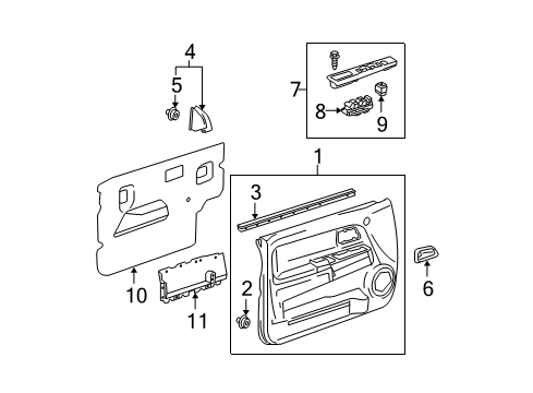 2011 GMC Canyon Front Door Diagram