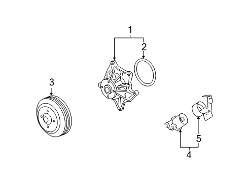 2007 Cadillac STS Pulley Diagram for 12604614