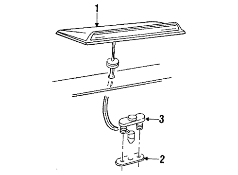 1990 Chevy Corvette High Mount Lamps Diagram 3 - Thumbnail