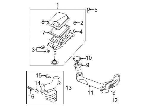 2009 Saturn Aura Air Intake Diagram