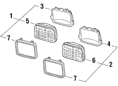 1986 Pontiac Sunbird Headlamps Diagram