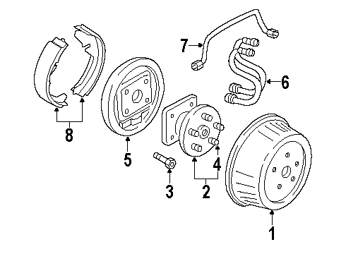 2002 Oldsmobile Silhouette Brake Components Diagram