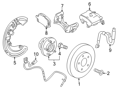 2013 Cadillac ATS Front Brakes Diagram