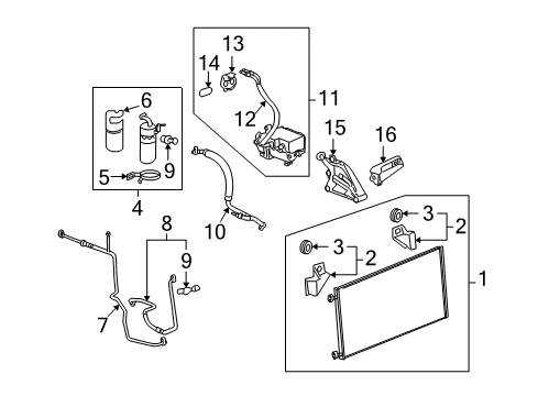 2010 GMC Sierra 1500 Compressor Diagram for 25891793