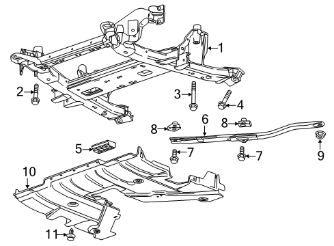 2013 Cadillac ATS Suspension Mounting - Front Diagram