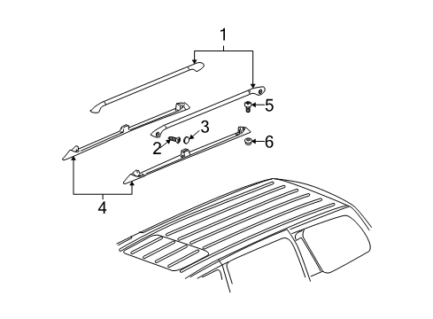 2005 Chevy Uplander Luggage Carrier Diagram 3 - Thumbnail