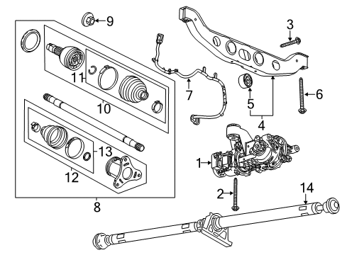 2016 Chevy Trax Differential Assembly Diagram for 42769813