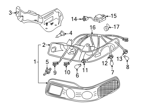 2002 Cadillac Seville Socket Diagram for 12166325