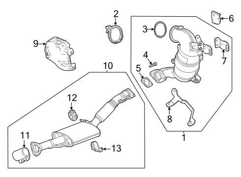 2024 Chevy Trax Exhaust Components Diagram