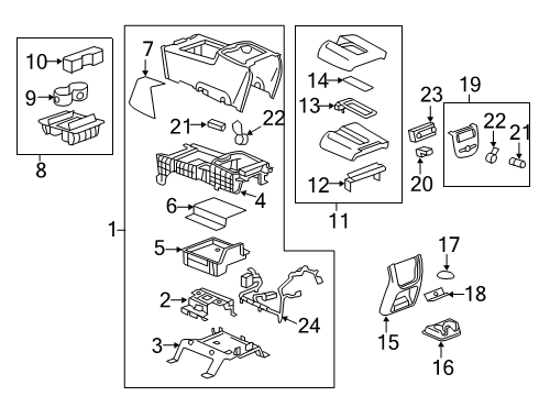 2011 GMC Sierra 1500 Center Console Diagram