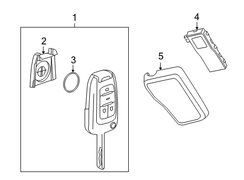 2010 GMC Terrain Keyless Entry Components Diagram