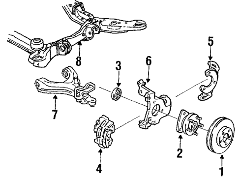 1995 Oldsmobile 98 Front Brakes Diagram