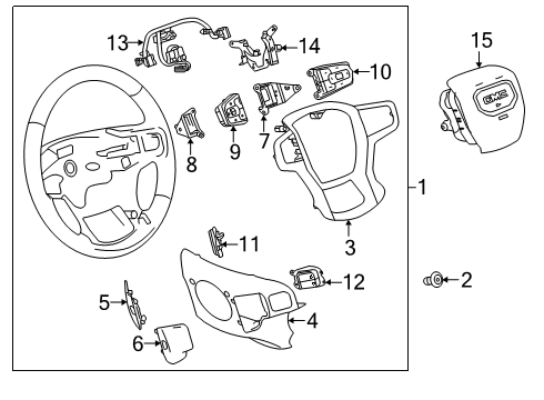 2020 GMC Sierra 1500 Steering Wheel Diagram for 84646052