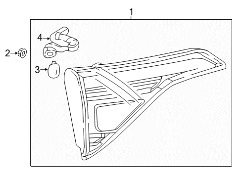 2017 GMC Acadia Combination Lamps Diagram