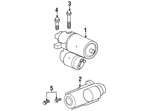 2001 Oldsmobile Aurora Starter Diagram for 10465555