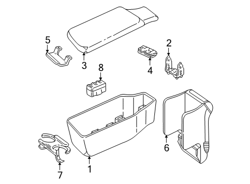 2001 Buick Park Avenue Latch, Blue Diagram for 12453150