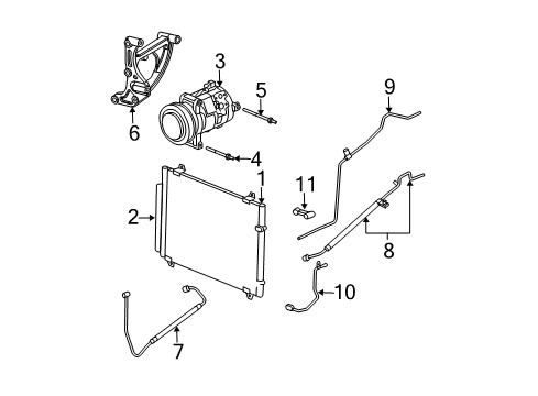 2004 Cadillac CTS A/C Condenser, Compressor & Lines Diagram 2 - Thumbnail
