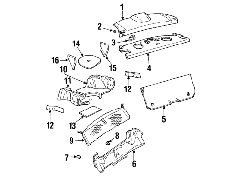 1995 Chevy Monte Carlo Interior Trim - Rear Body Diagram