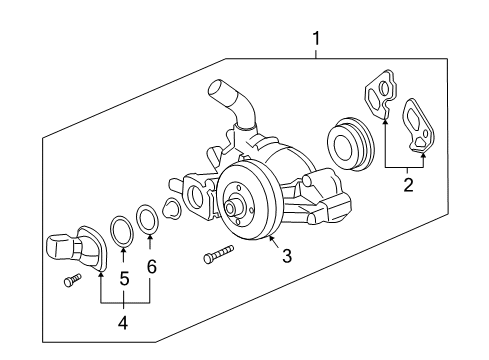 2005 Buick Rainier Cooling System, Radiator, Water Pump, Cooling Fan Diagram
