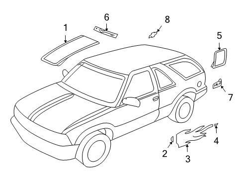 2004 Chevy Blazer Stripe Tape Diagram