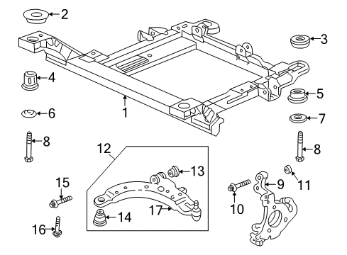 2006 Chevy Monte Carlo Upper Insulator Diagram for 22794416