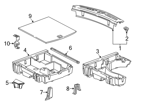2018 Cadillac XT5 Interior Trim - Rear Body Diagram