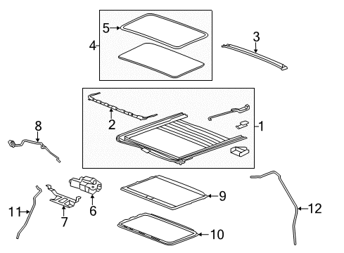 2011 GMC Sierra 1500 Sunroof Diagram