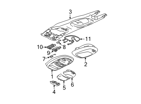 2003 GMC Envoy Overhead Console Diagram